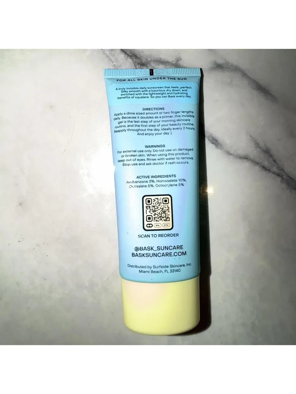 Bask Suncare Daily Invisible Gel Sunscreen SPF 40 Broad Spectrum 1.7 oz NEW